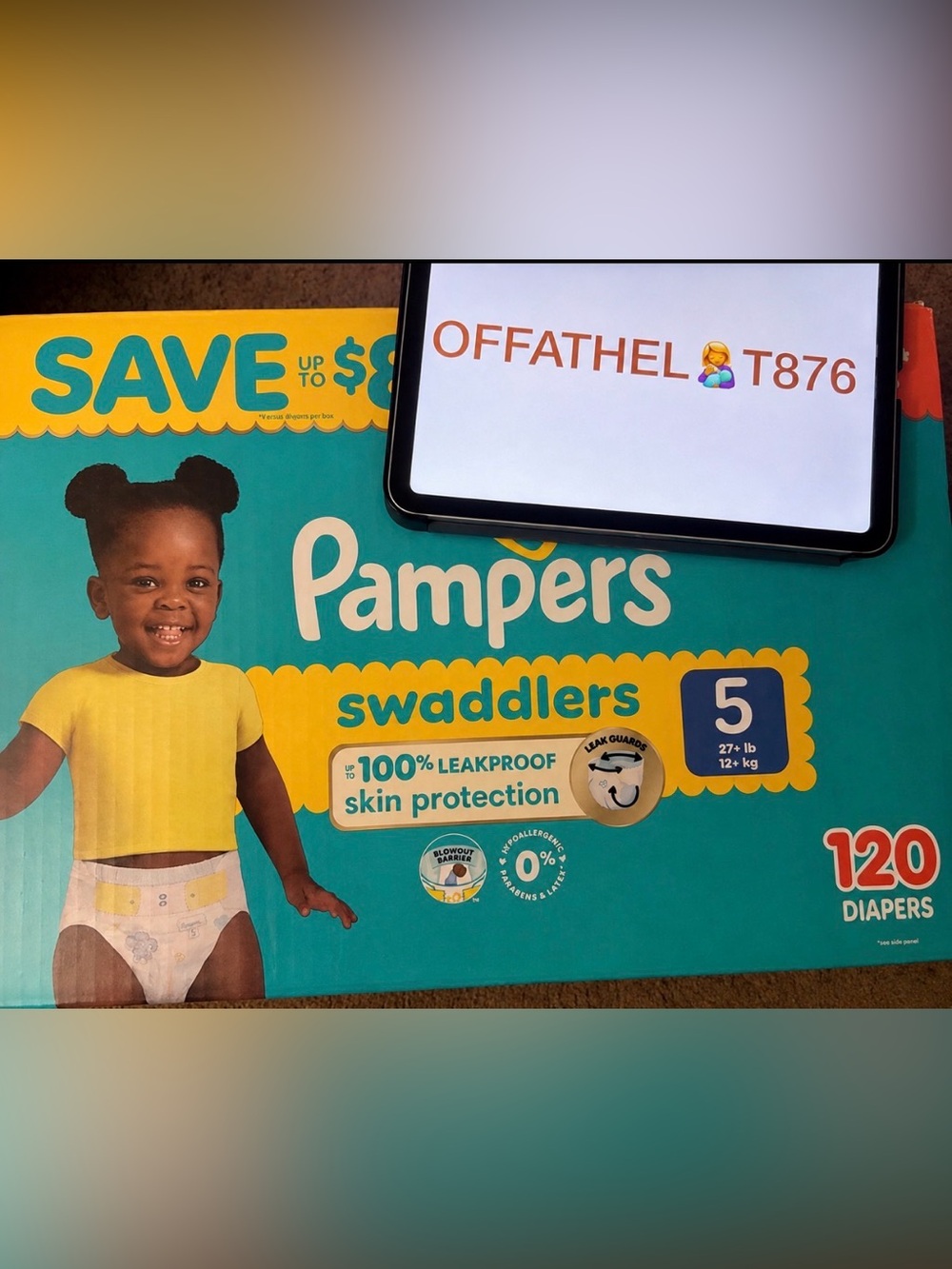Swaddlers Size 5 Diapers - Teal Packaging, 120 Count